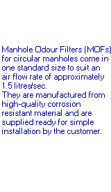 Manhole Odour Filter