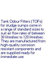 Tank Odour Filter for Sludge Sumps